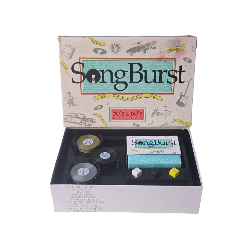 SongBurst The Complete-The-Lyric Game 50s and 60s Edition Music Trivia Game